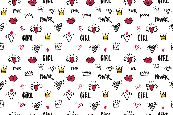 Girl Power illustrations, pattern in Illustrations - product preview 5