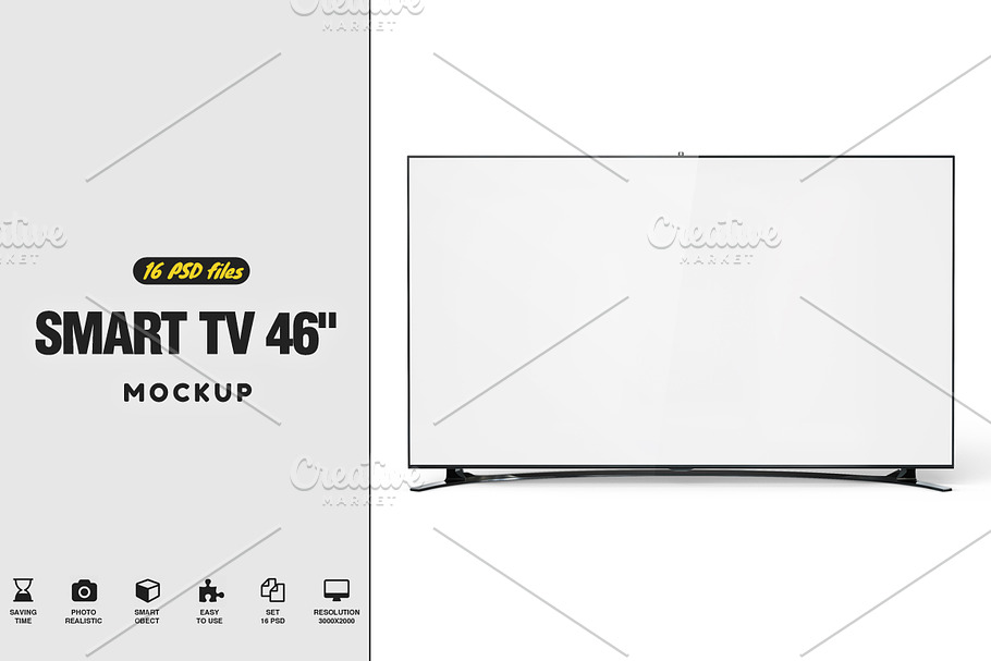 Smart TV 46" Mockup in Mockup Templates - product preview 8