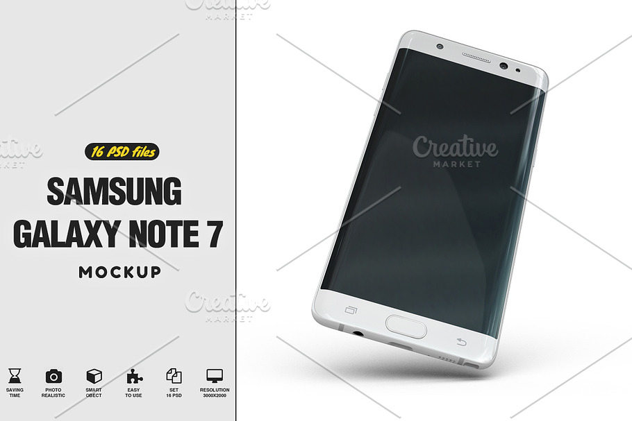 Samsung Galaxy Note 7 MockUp in Mobile & Web Mockups - product preview 8