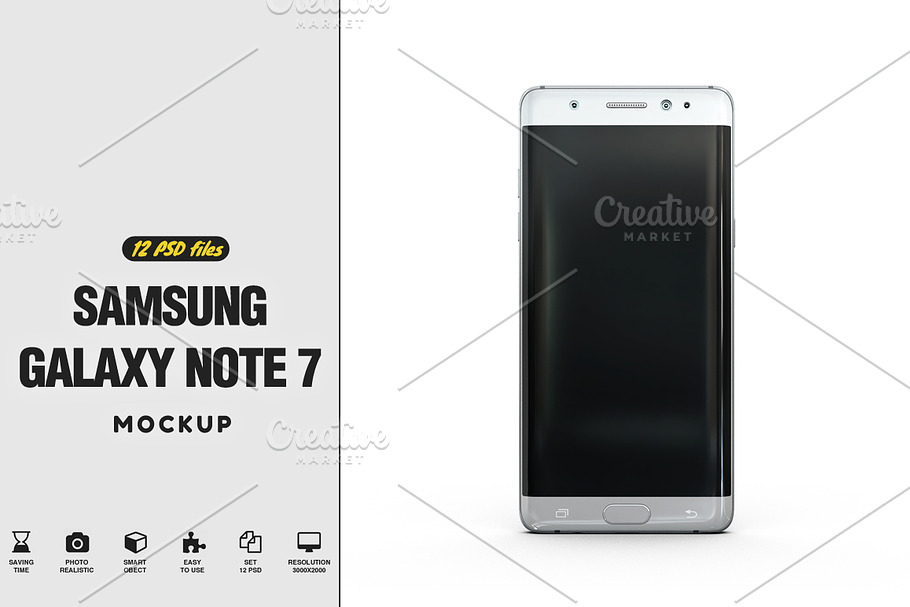  Samsung Galaxy Note 7 Mockup in Mobile & Web Mockups - product preview 8