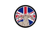 Red Deer Union Jack Flag Icon