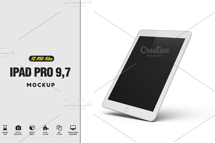 iPad Pro 9,7 Mockup in Mobile & Web Mockups - product preview 8