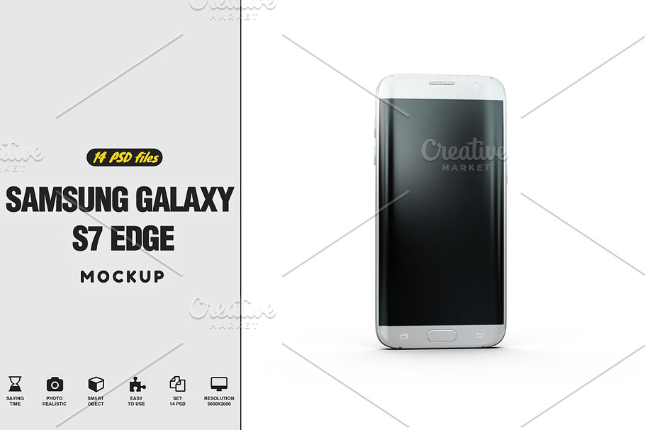 Samsung Galaxy S7 Edge Mockup in Mobile & Web Mockups - product preview 8