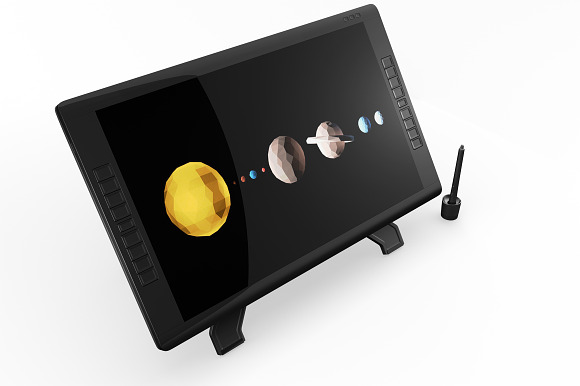 Wacom Graphic Screen Tablet Mockup in Mobile & Web Mockups - product preview 1