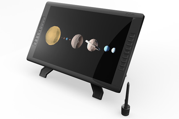 Wacom Graphic Screen Tablet Mockup in Mobile & Web Mockups - product preview 3