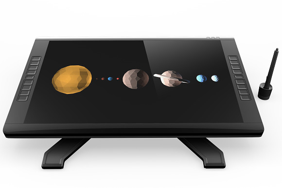 Wacom Graphic Screen Tablet Mockup in Mobile & Web Mockups - product preview 4
