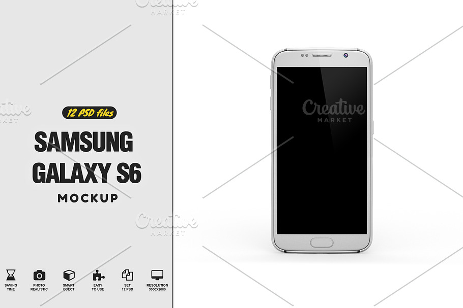 Samsung Galaxy s6 Mockup in Mobile & Web Mockups - product preview 8