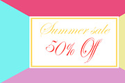 Summer sale 50 % Off