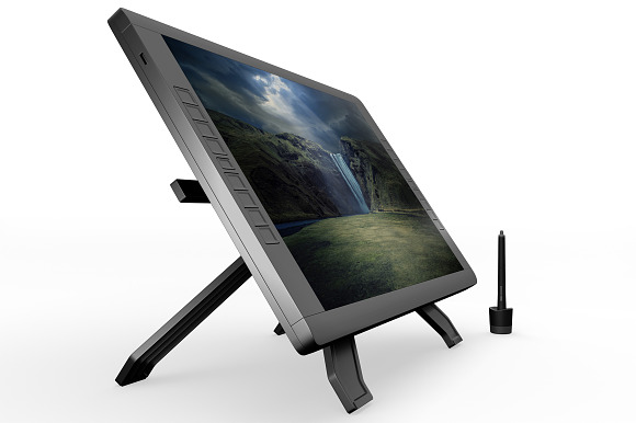 Wacom Graphic Screen Tablet Mock-up in Mobile & Web Mockups - product preview 1