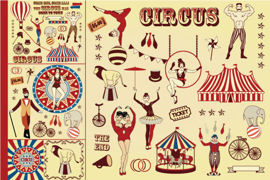 Pattern of the circus stars