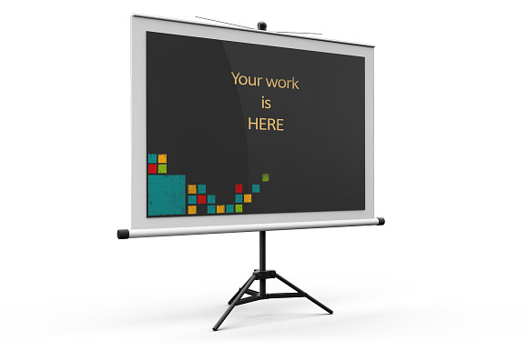  Projector Screen MockUp in Mobile & Web Mockups - product preview 2