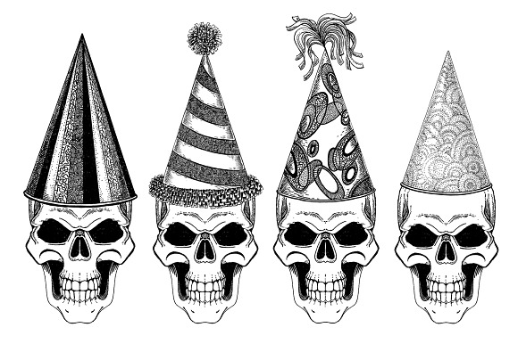 Skull. 35 prints collection in Illustrations - product preview 5