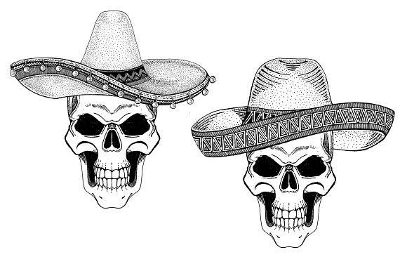 Skull. 35 prints collection in Illustrations - product preview 6