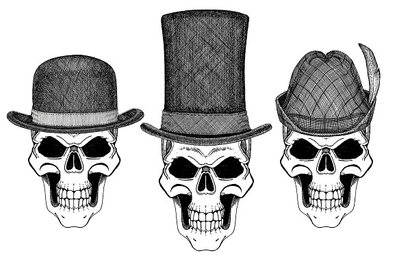 Skull. 35 prints collection in Illustrations - product preview 8