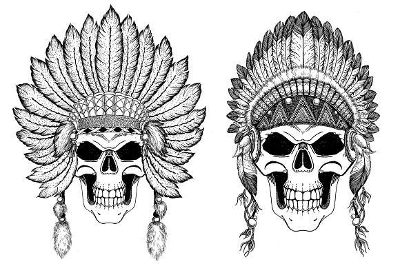 Skull. 35 prints collection in Illustrations - product preview 17