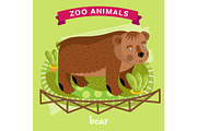 Vector Zoo Animal, Bear