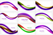 Set of business corporate abstract backgrounds, wave brochure or flyer design templates