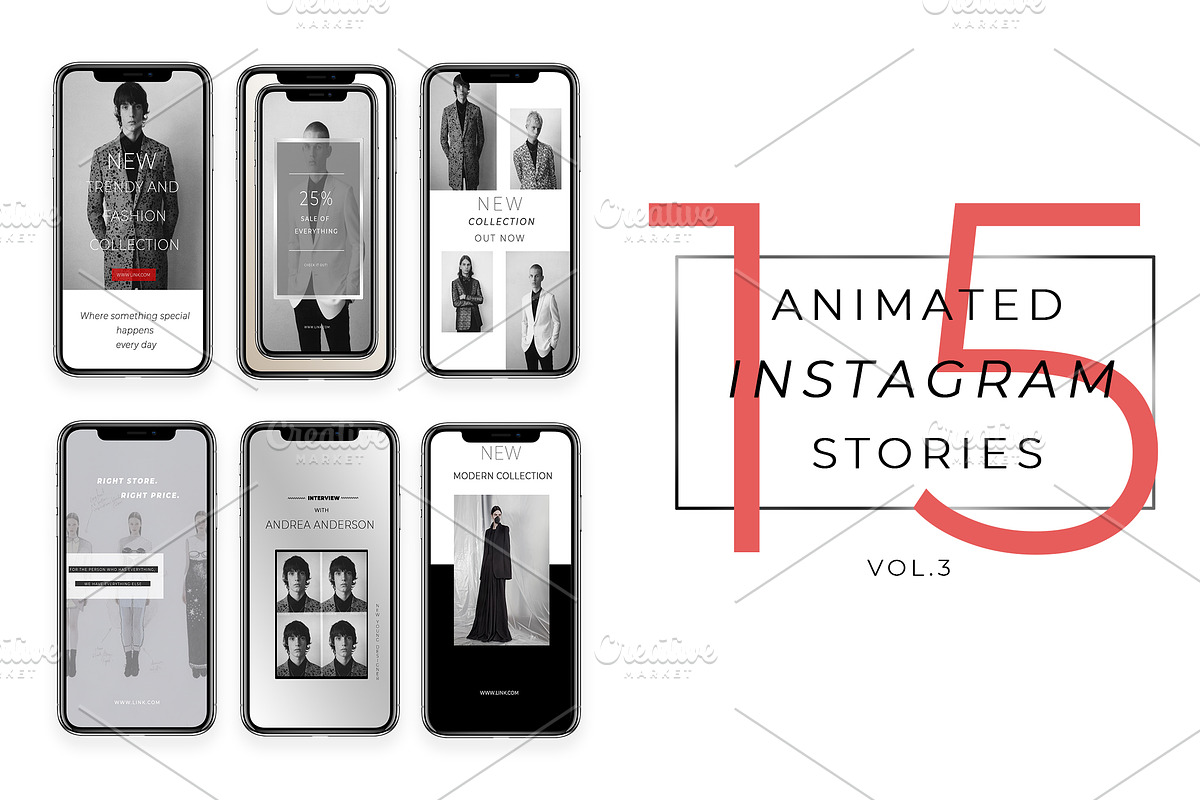 ANIMATED INSTAGRAM STORIES  vol.3 in Instagram Templates - product preview 8