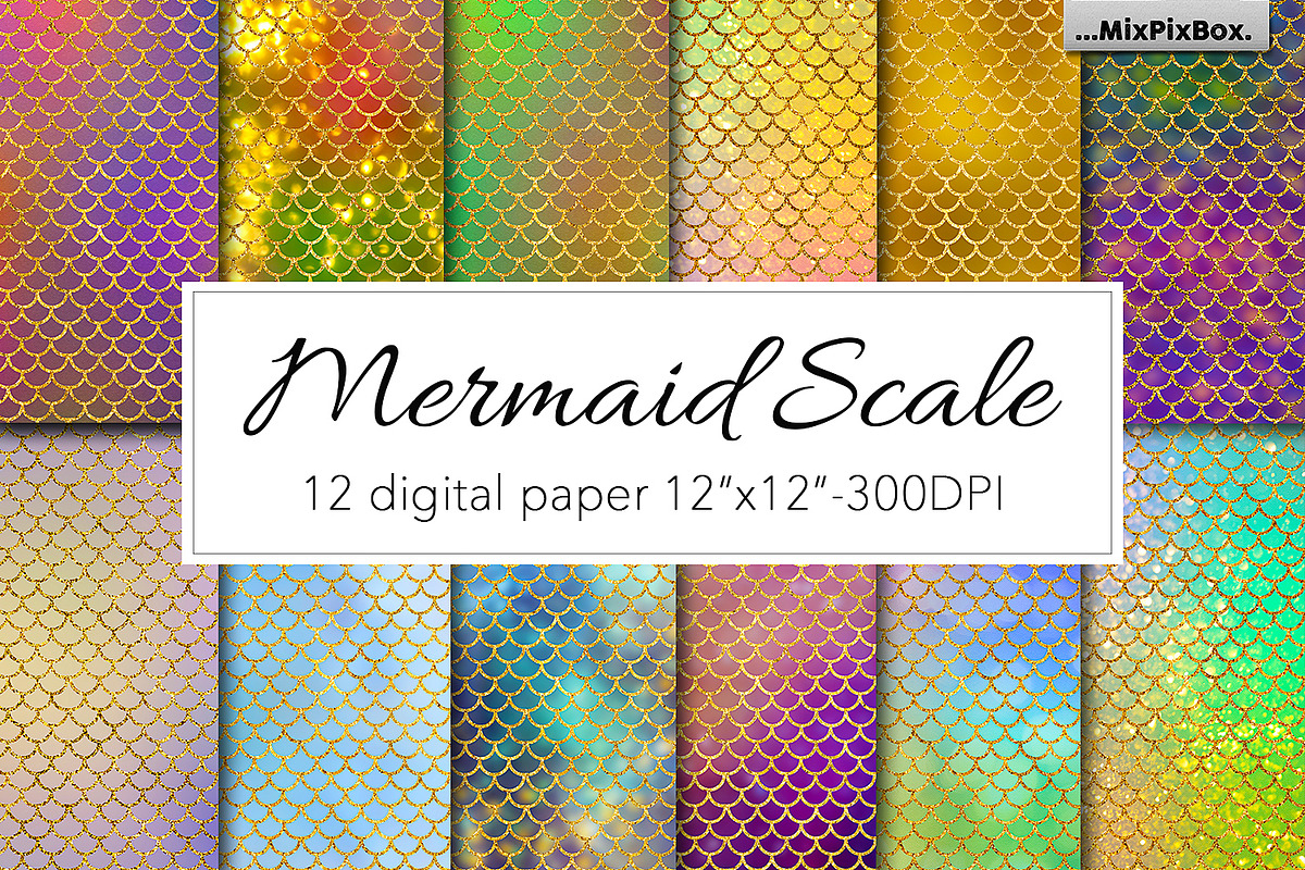 Mermaid Scale  in Textures - product preview 8