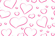 Seamless pattern from pink hearts