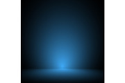 Empty blue studio room, used as background for display your products - Vector