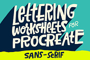 Sans-Serif Lettering Worksheet