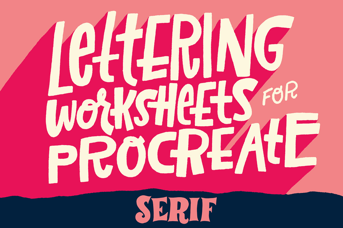 Serif Lettering Worksheet in Add-Ons - product preview 8
