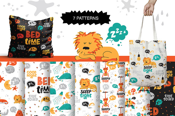 Z-Z-Z. Sleeping animals. Graphic set in Objects - product preview 3
