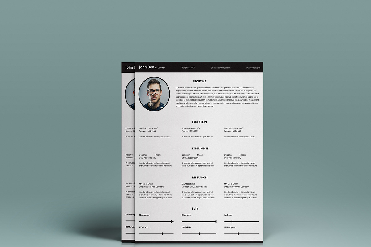 Resume Template in Resume Templates - product preview 8