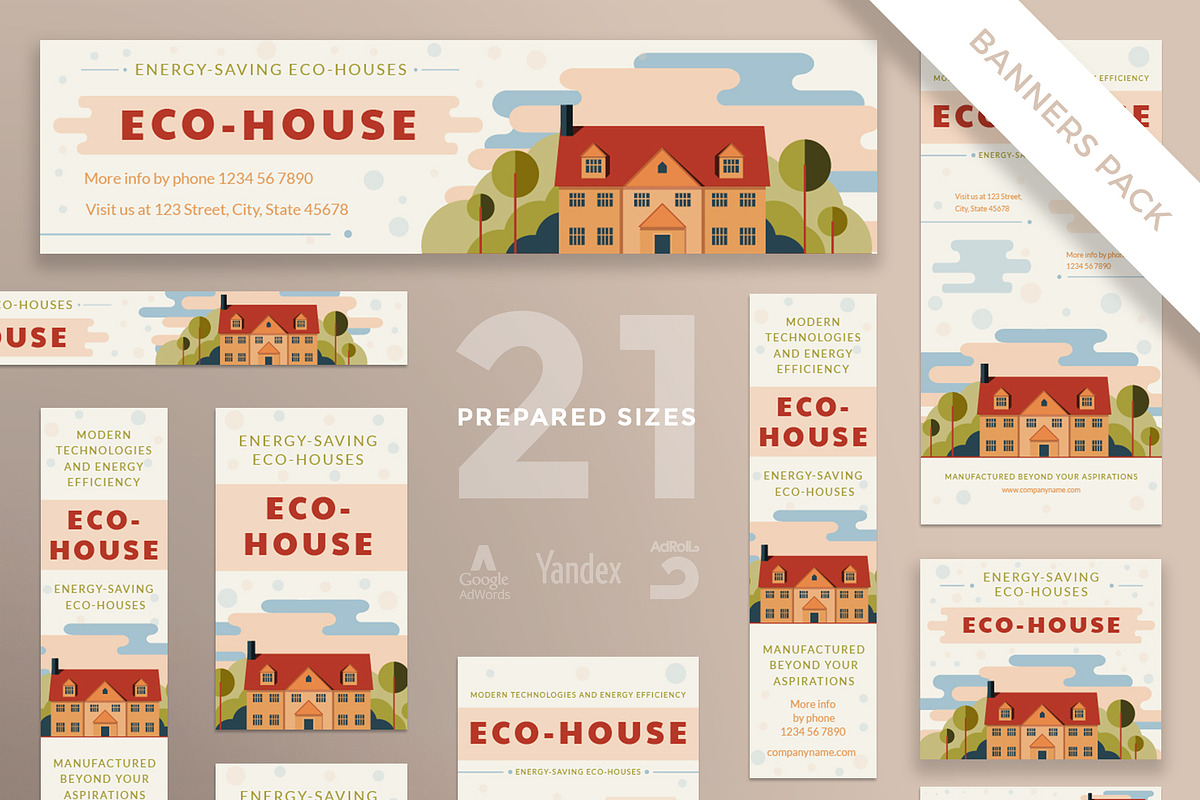 Banners Pack | Eco House in Templates - product preview 8