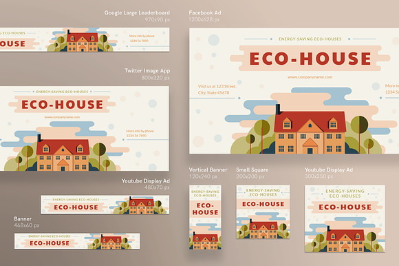 Banners Pack | Eco House in Templates - product preview 1