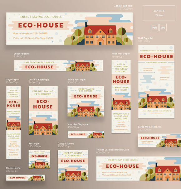 Banners Pack | Eco House in Templates - product preview 2