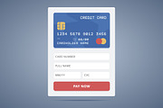 Payment application form with credit