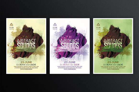 Abstract Sounds 1 in Flyer Templates - product preview 3
