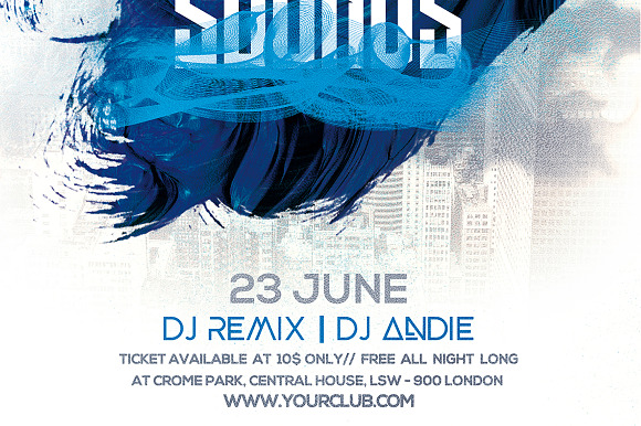 Abstract Sounds 1 in Flyer Templates - product preview 4