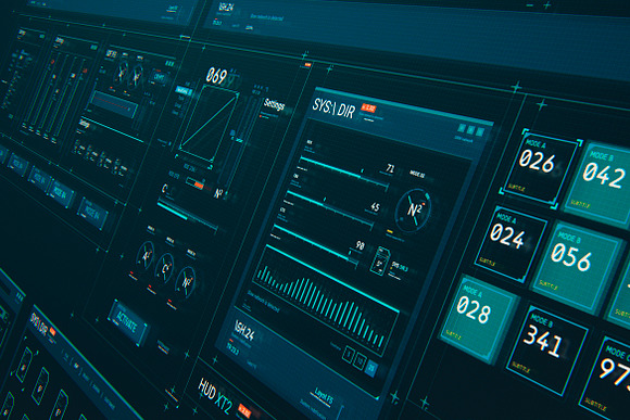 Futuristic HUD Interface UI XT2 in UI Kits and Libraries - product preview 1
