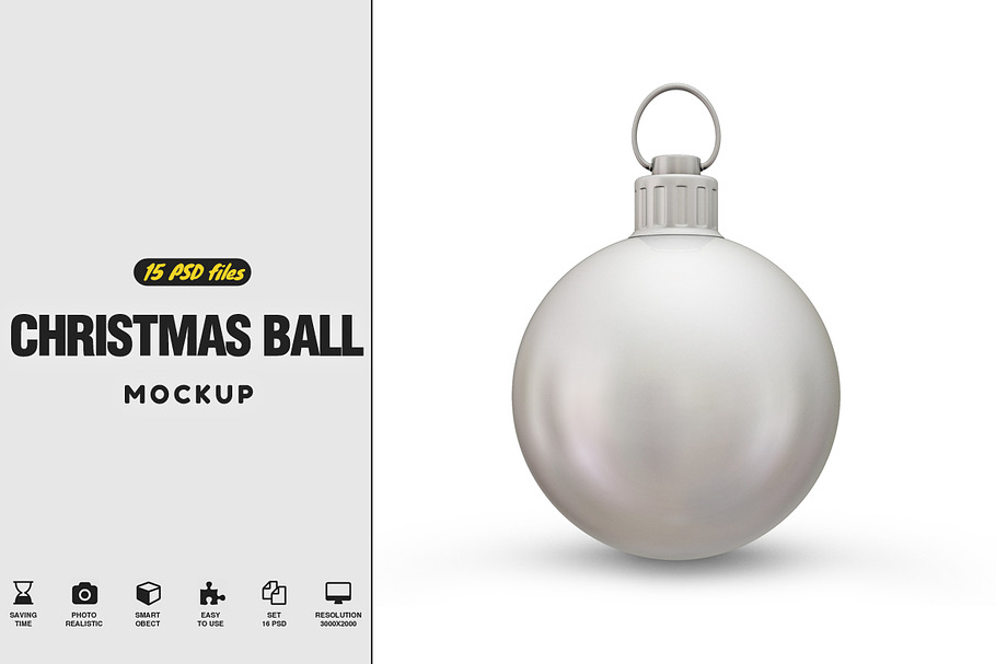 Christmas Ball Mockup in Product Mockups - product preview 8