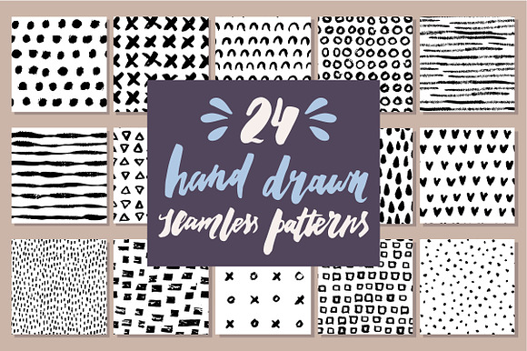 Ultimate Hand Drawn Patterns Bundle in Patterns - product preview 1