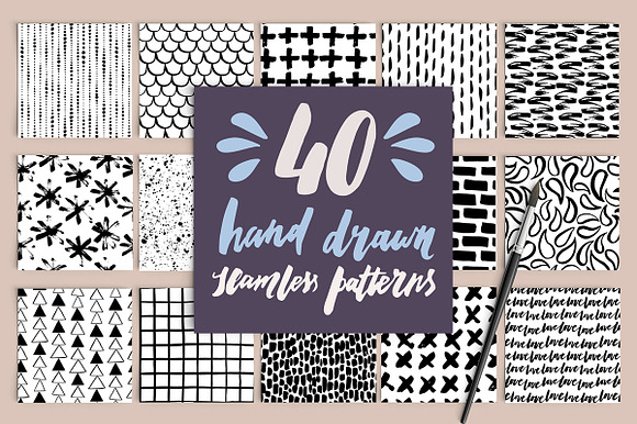 Ultimate Hand Drawn Patterns Bundle in Patterns - product preview 8