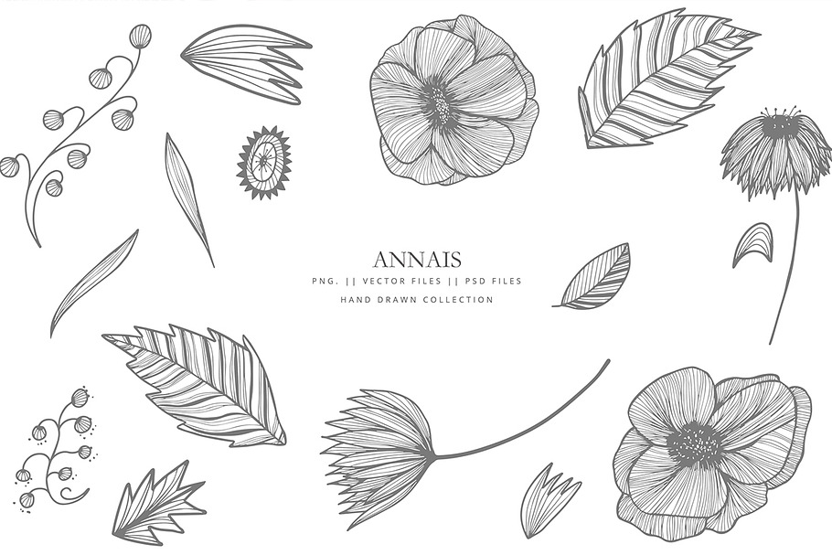 Clipart vector flowers -ANNAIS