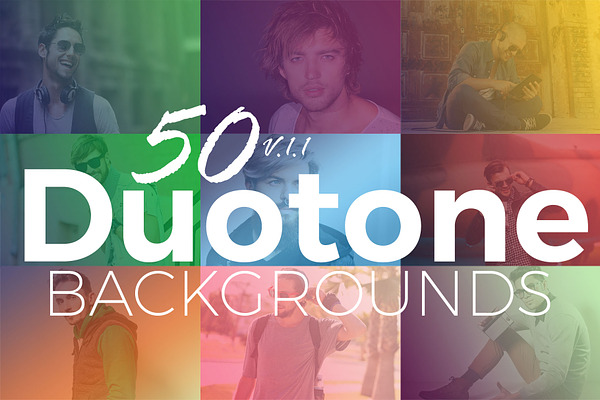 50 Duotone Backgrounds and Overlays