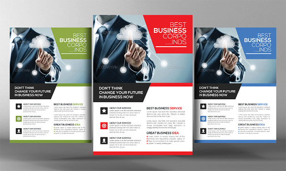 5 Creative Corporate Flyers Bundle in Flyer Templates - product preview 2