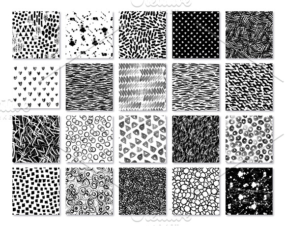 100 Abstract Black&White Patterns in Patterns - product preview 2