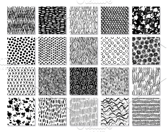 100 Abstract Black&White Patterns in Patterns - product preview 6