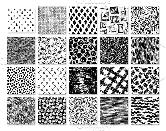 100 Abstract Black&White Patterns in Patterns - product preview 10