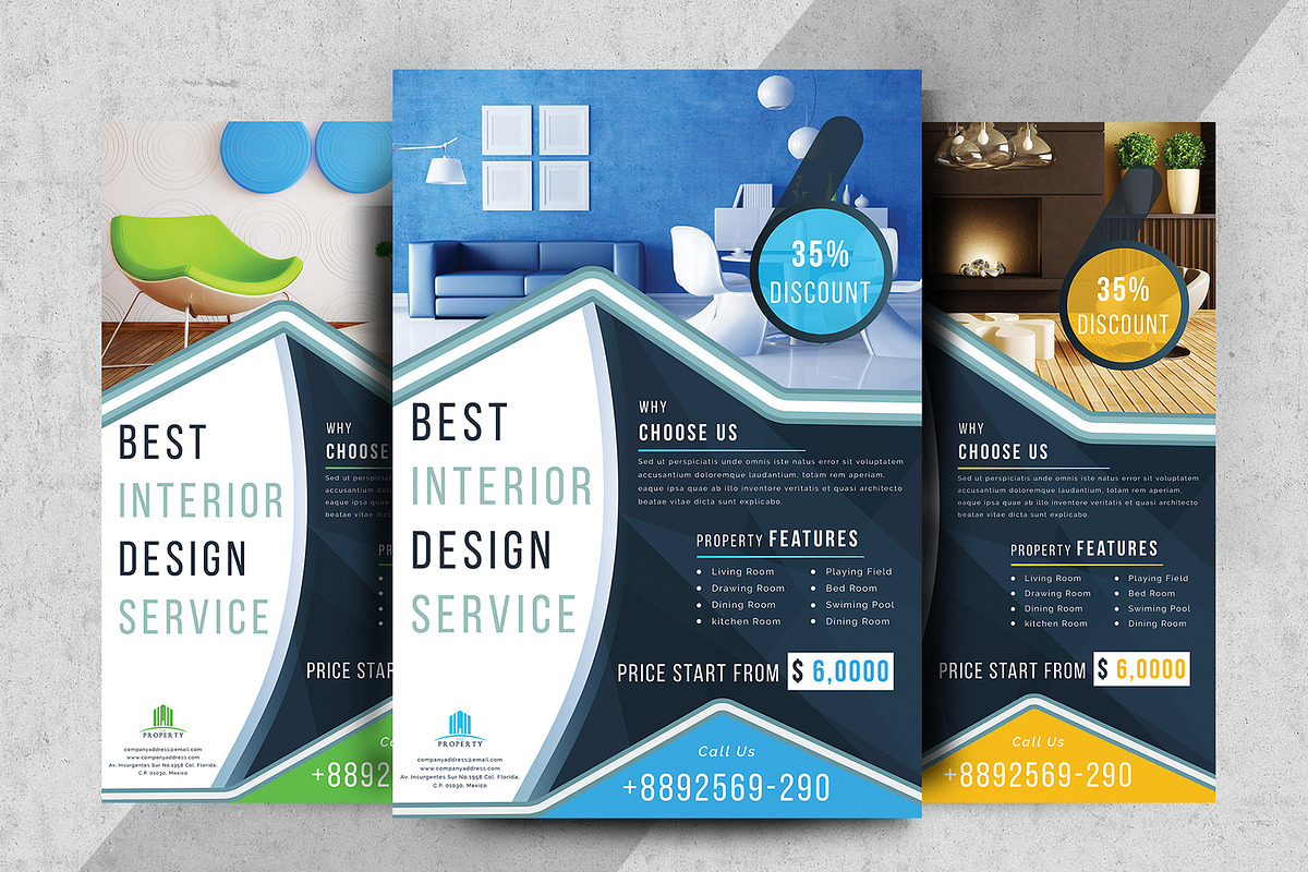 Interior Design Flyer in Flyer Templates - product preview 8