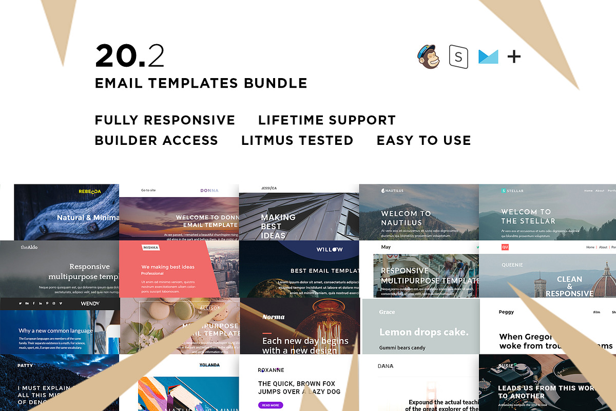 20 Email templates bundle II in Mailchimp Templates - product preview 8