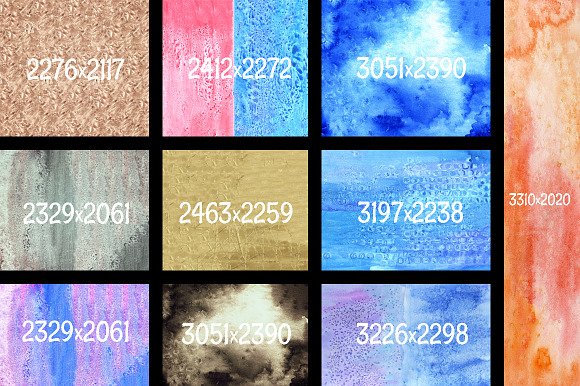 16 watercolor backgrounds in Textures - product preview 2