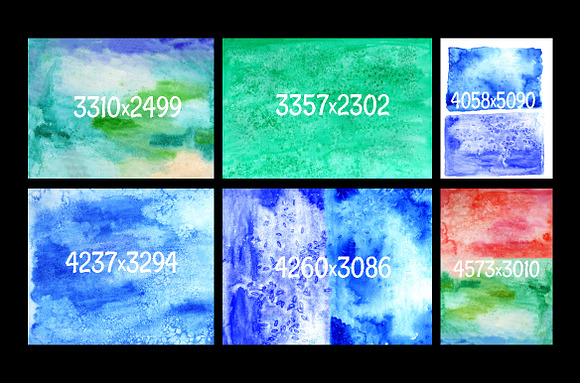 16 watercolor backgrounds in Textures - product preview 3