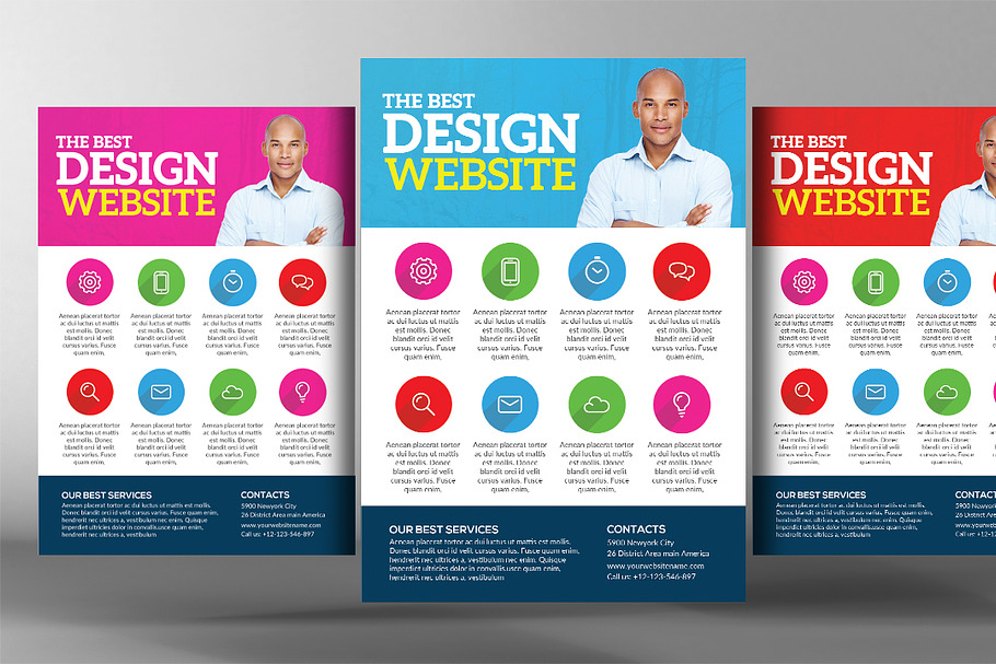 Website Design Agency Flyer in Flyer Templates - product preview 8